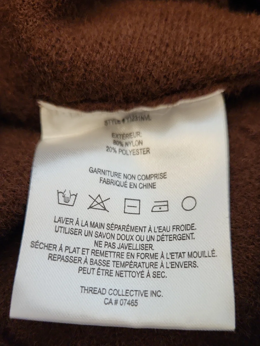 NVLT mink eyelash short fringe coatigan Oversized Size M - Picture 10 of 12